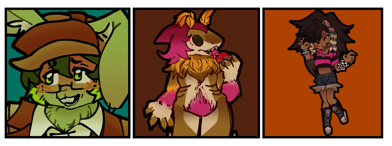 Gradient colored (Headshot/Icon, Waist, Fullbody